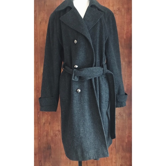 New York & Company Jackets & Blazers - New York & Company Belted Wool Blend Trench Coat